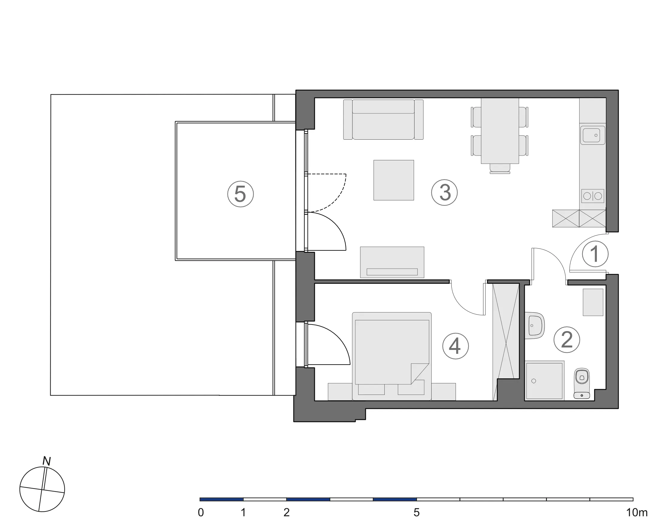 Rzut 2D lokalu 4-B.0.1